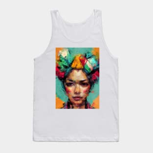 Woman 4 oil painting art #woman Tank Top